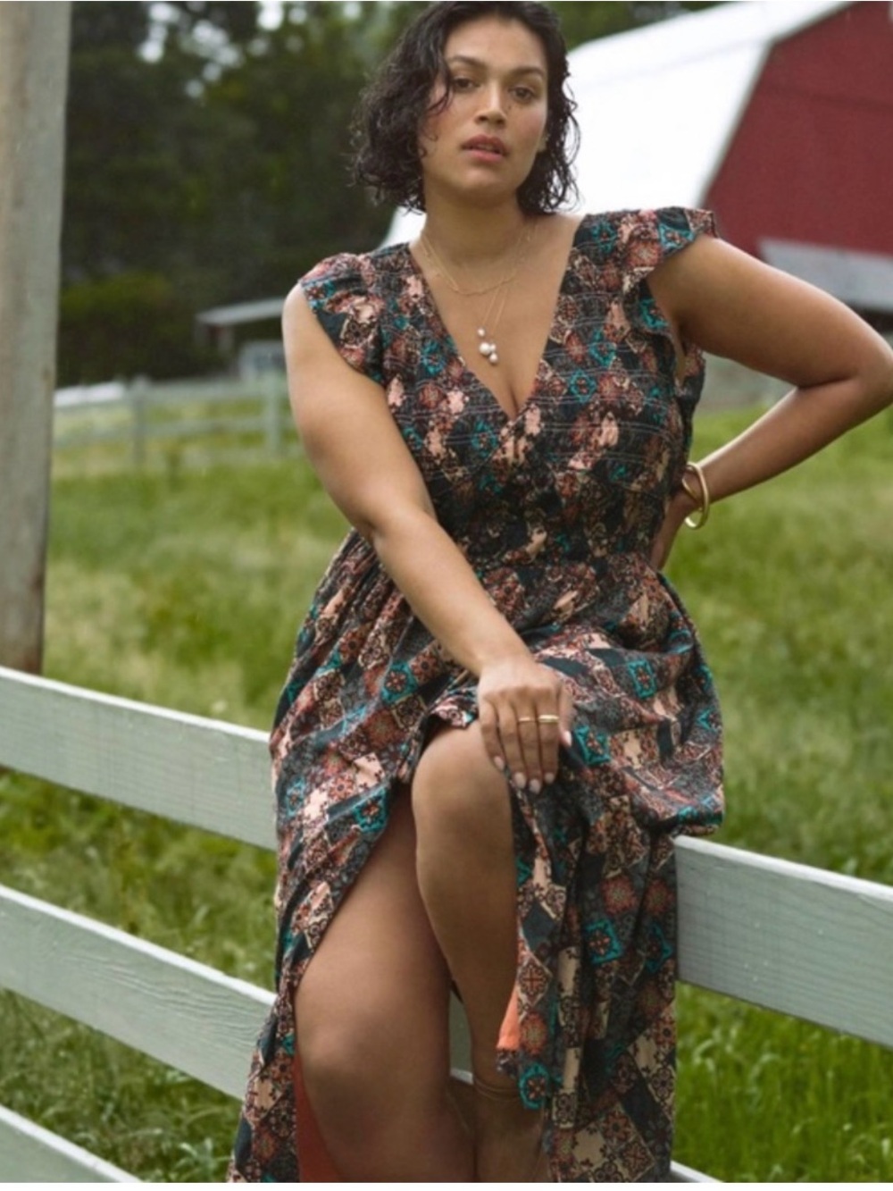 Maeve Anthropologie Boho Smocked Flutter Sleeve Dress Plus Size 3X NWOT - Picture 1 of 4